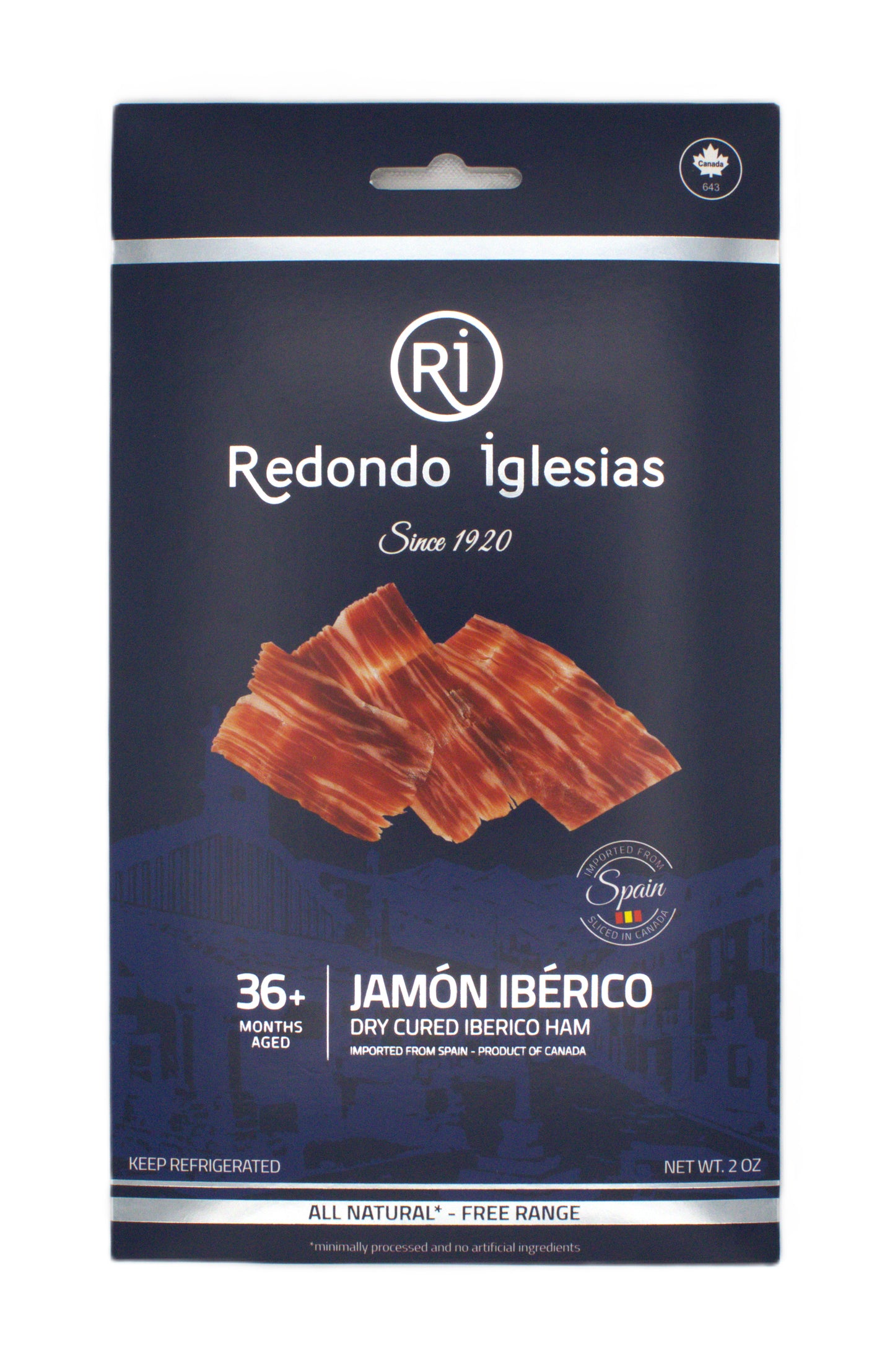 IBERICO HAM GRAIN-FED 36 MONTHS AGED SLICED - 2 OZ