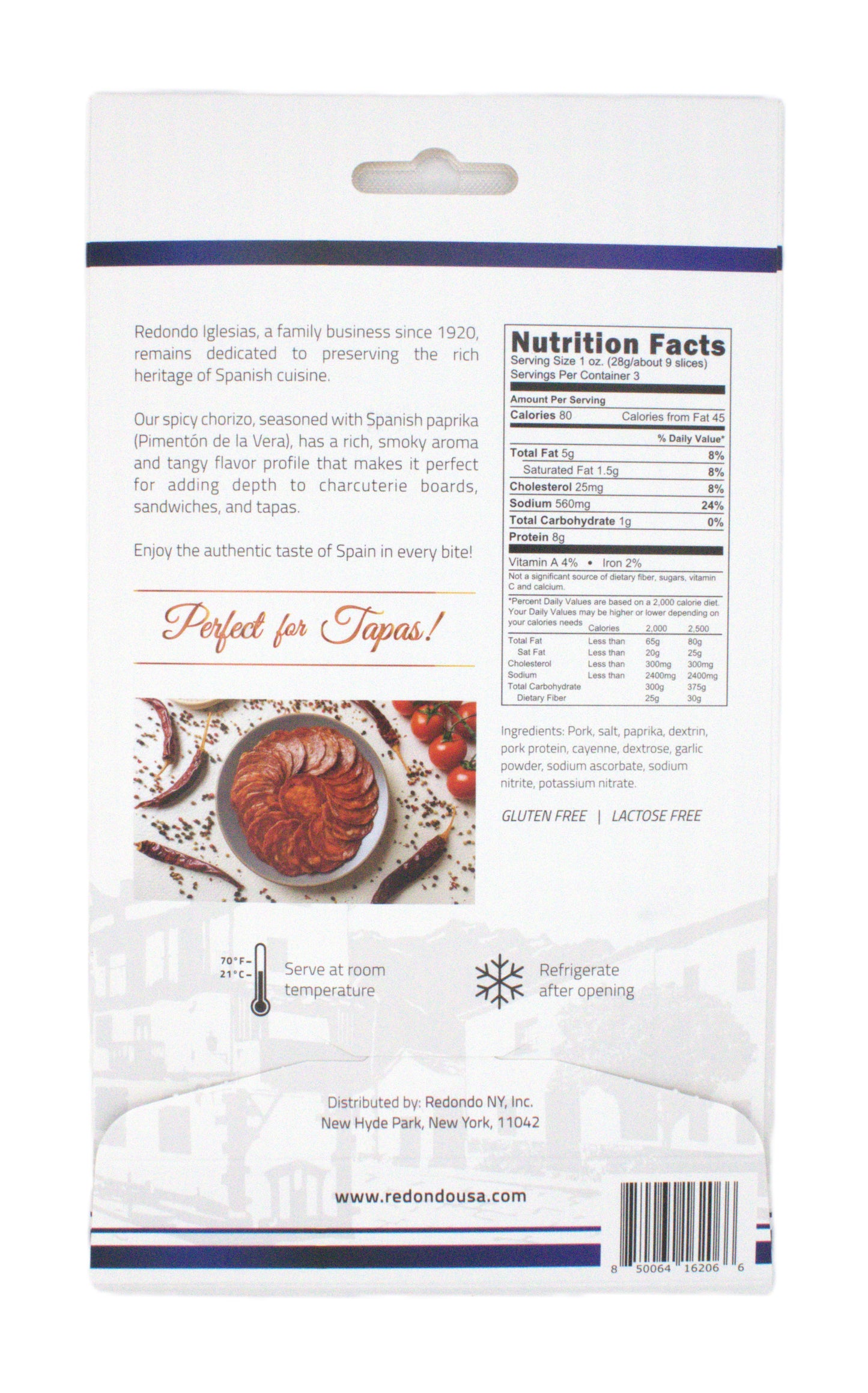 SPICY CHORIZO SLICED - 3 OZ