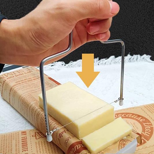 Cheese Slicer Adjustable Thickness Cheese Butter Cutter w/ Wire