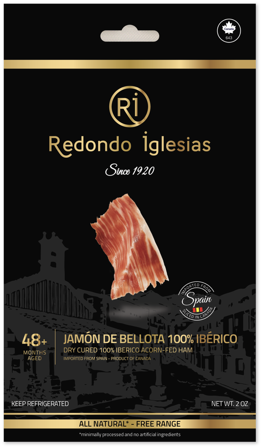 100% Iberico Ham Acorn-Fed  48 months aged  - Sliced 2oz